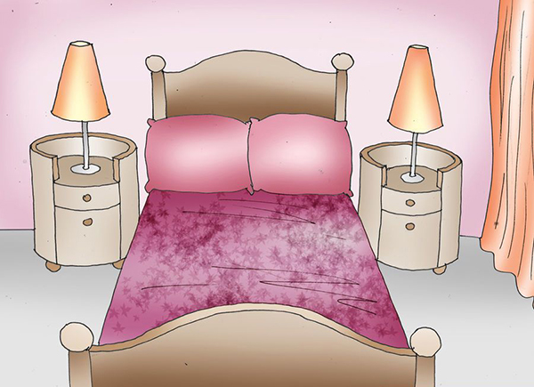 Đèn ngủ ở cả hai bên sẽ tạo sự hài hòa cho phòng ngủ. (Ảnh minh họa)
