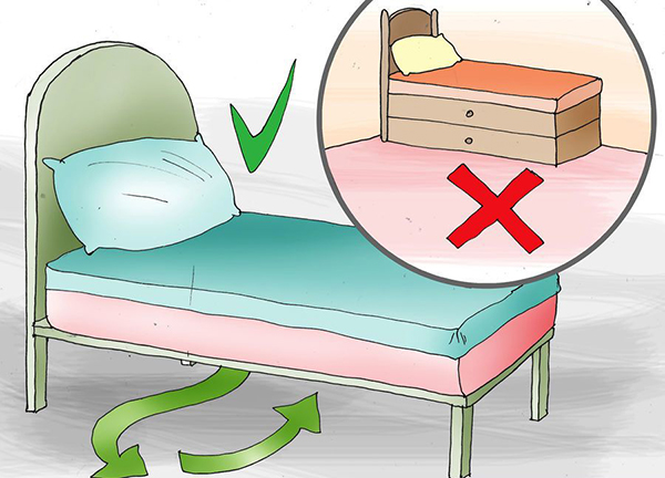 Giường có chân cao giúp 'dòng khí' lưu thông quanh cơ thể khi ngủ. (Ảnh minh họa)