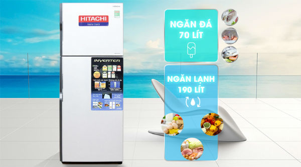 Tủ lạnh Hitachi Inverter R-H310PGV4 (SLS)