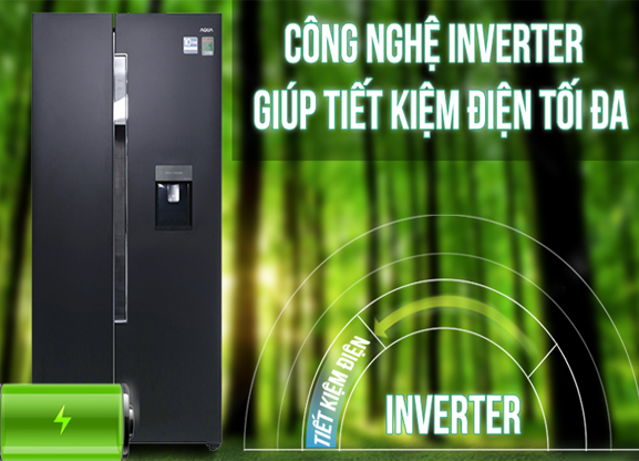 Tủ Lạnh AQUA Inverter 557 Lít AQR-I565AS(BS)