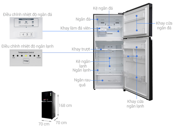 Tủ Lạnh LG Inverter 410 Lít GN-L422GB