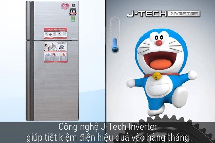 Tủ lạnh Sharp Inverter 364 lít SJ - XP400PG-SL