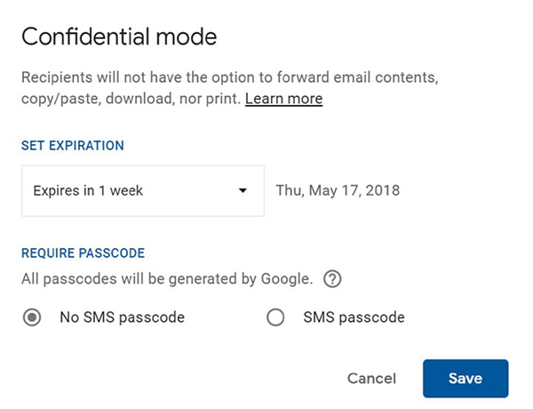  Cách sử dụng chế độ “mật” Confidential Mode trên Gmail giúp bảo vệ quyền riêng tư khi làm việc, gửi mail mật