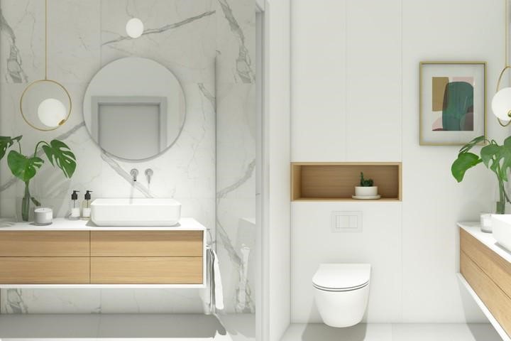 Gương treo tường phòng tắm không chỉ là sản phẩm trang trí, mà còn là một vật dụng cần thiết trong phòng tắm. Với thiết kế đẹp mắt, gương treo tường phòng tắm sẽ làm cho không gian phòng tắm của bạn trở nên sang trọng và tinh tế hơn. Bên cạnh đó, gương còn giúp cho người dùng có thể tự kiểm tra mình một cách dễ dàng và tiện lợi.