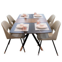 Bộ Bàn Ăn (Mở Rộng) Cẩm Thạch Grand T171039B-A 1.3M + 4 Ghế Ăn Grand DC17478