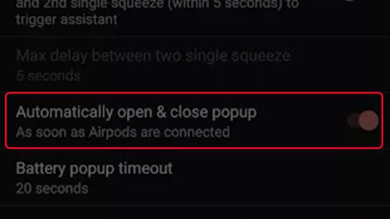 bật chế độ “Automatically open & close popup”