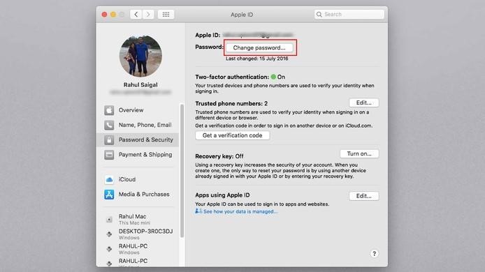 Cách lấy lại mật khẩu  mật khẩu iCloud thông qua Macbook