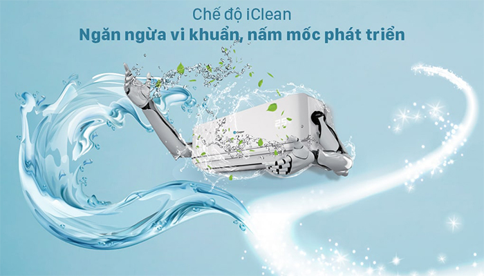 Chế độ tự làm sạch i-Clean giúp tự động làm sạch dàn lạnh, ngăn ngừa mùi hôi