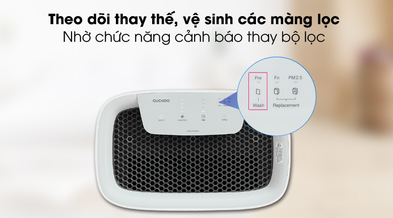 Chức năng cảnh báo thay bộ lọc