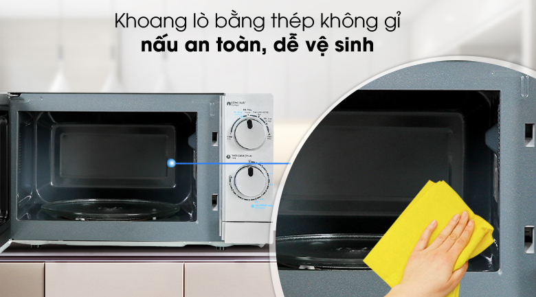 Khoang lò vi sóng bằng thép không gỉ bền bỉ