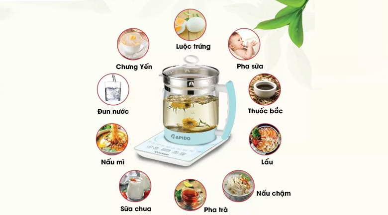Nấu ăn đa dạng với 10 chế độ nấu tự động