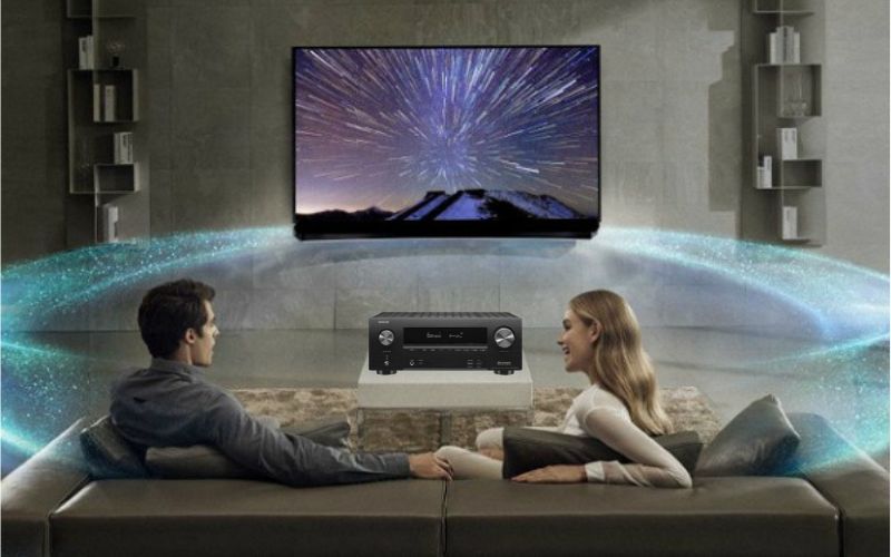 Amply được trang bị công nghệ âm thanh vòm Dobly Atmos
