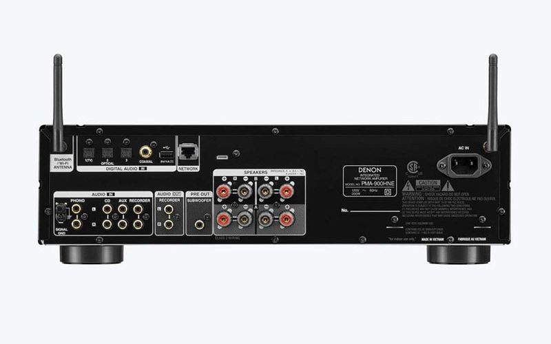 Bảng điều khiển ở mặt sau của Amply Denon PMA-900HNEBKE2