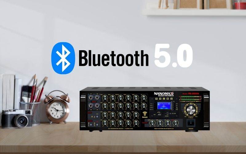 Amply Nanomax PA-2022A CS 1100W hỗ trợ kết nối Bluetooth 5.0