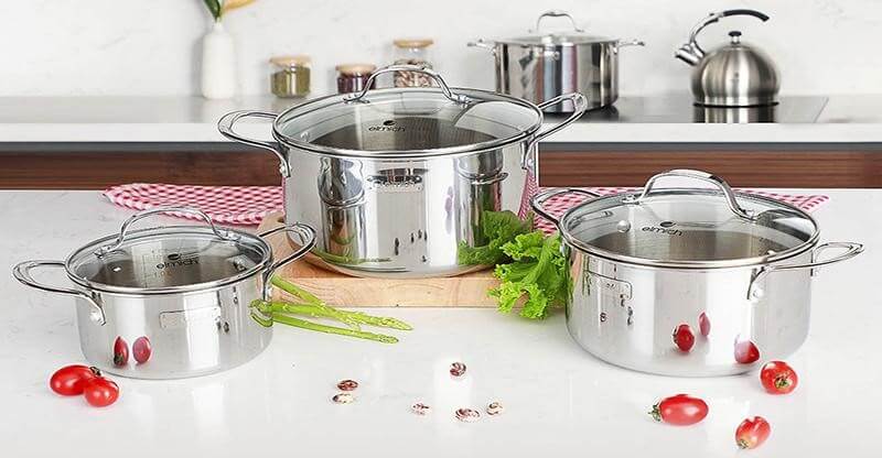 Bộ nồi inox 3 đáy dùng được cho bếp từ