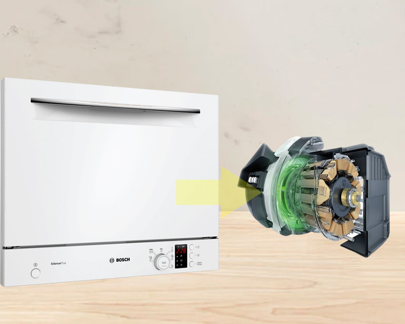 Động cơ EcoSilence trên máy Bosch HMH.SKS62E32EU