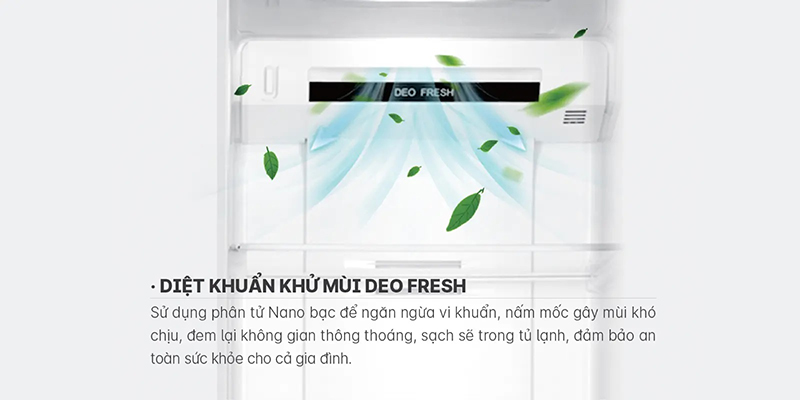 Tủ lạnh kháng khuẩn khử mùi nhờ công nghệ DEO Fresh