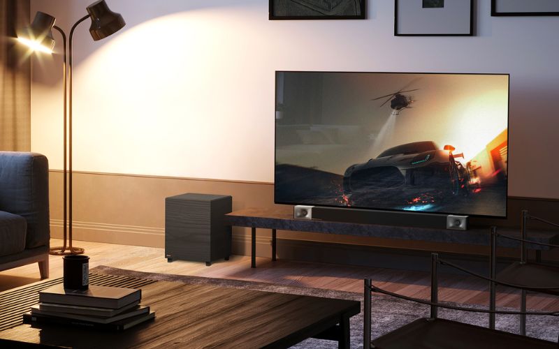 Soundbar Klipsch Cinema 400 bao gồm 1 loa soundbar và 1 loa subwoofer