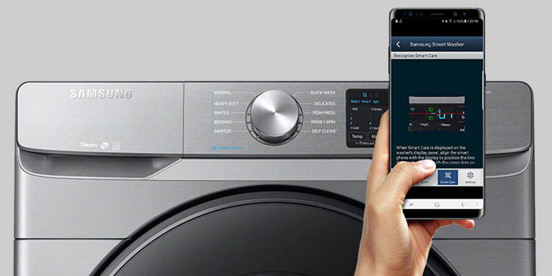 Mở ứng dụng Samsung Smart Washer để kiểm tra