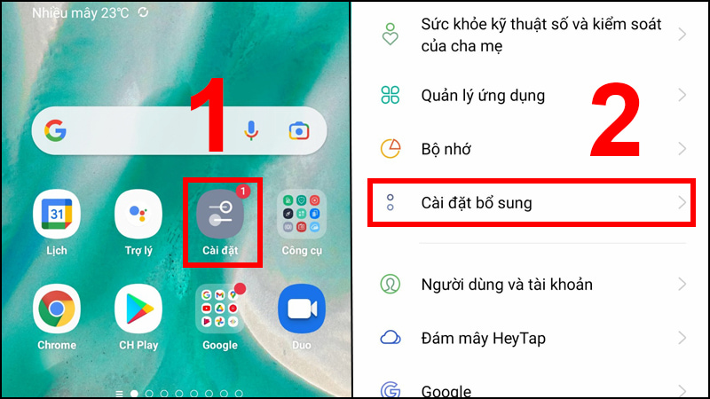 Thực hiện cài đặt ngày giờ cho Android 
