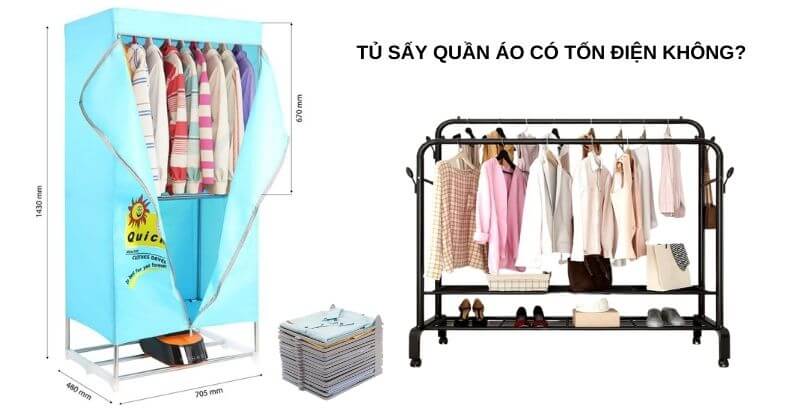 Tủ sấy quần áo có tốn điện không?