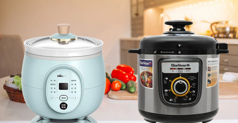 Nên mua nồi nấu chậm hay nồi áp suất điện?