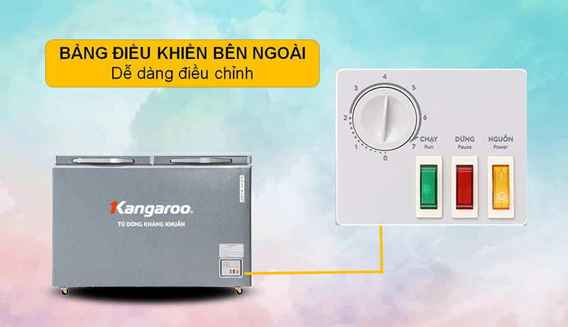 Bảng điều khiển ngoài dễ dàng điều chỉnh nhiệt độ