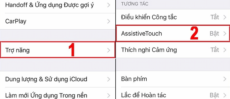Bật nút Home ảo trên iPhone IOS 12 trở về trước