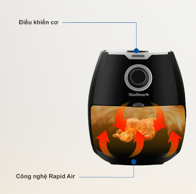Bluestone AFB-5871 áp dụng công nghệ chiên, nướng đối lưu Rapid Air