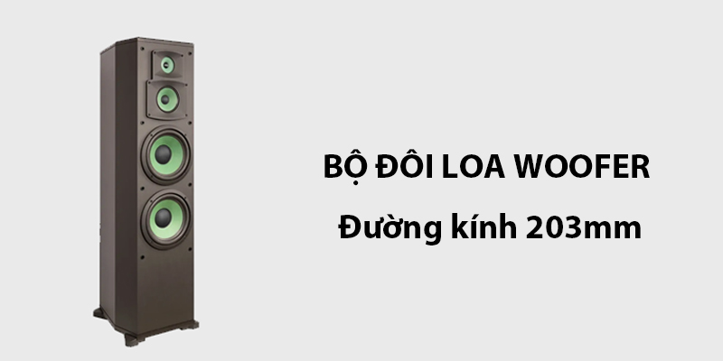 Bộ đôi loa woofer mang đến tiếng bass nhanh, chắc gọn