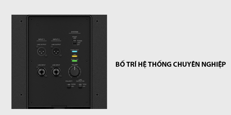 Bố trí hệ thống chuyên nghiệp, dễ sử dụng