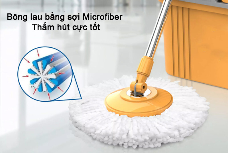 Bông lau Microfiber cho khả năng vắt ráo nước hơn