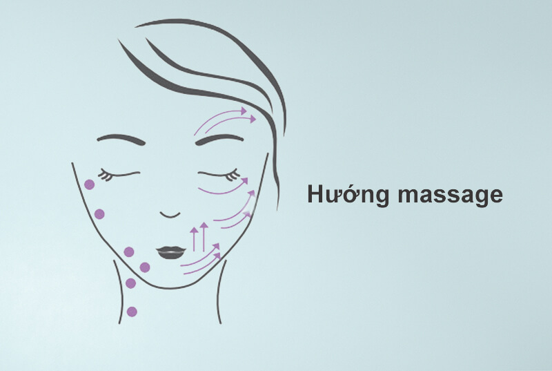 Các hướng massage mặt hiệu quả, nâng cơ