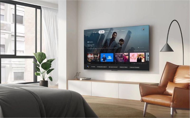 Nhiều nội dung được tích hợp sẵn trên Google tivi TCL QLED 50 Inch 50C635