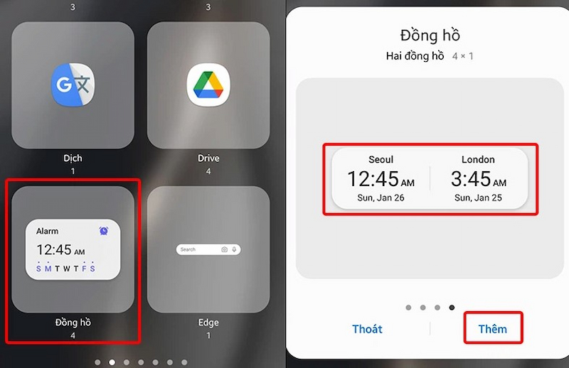 Cài đặt hiển thị 2 múi giờ trên điện thoại Samsung