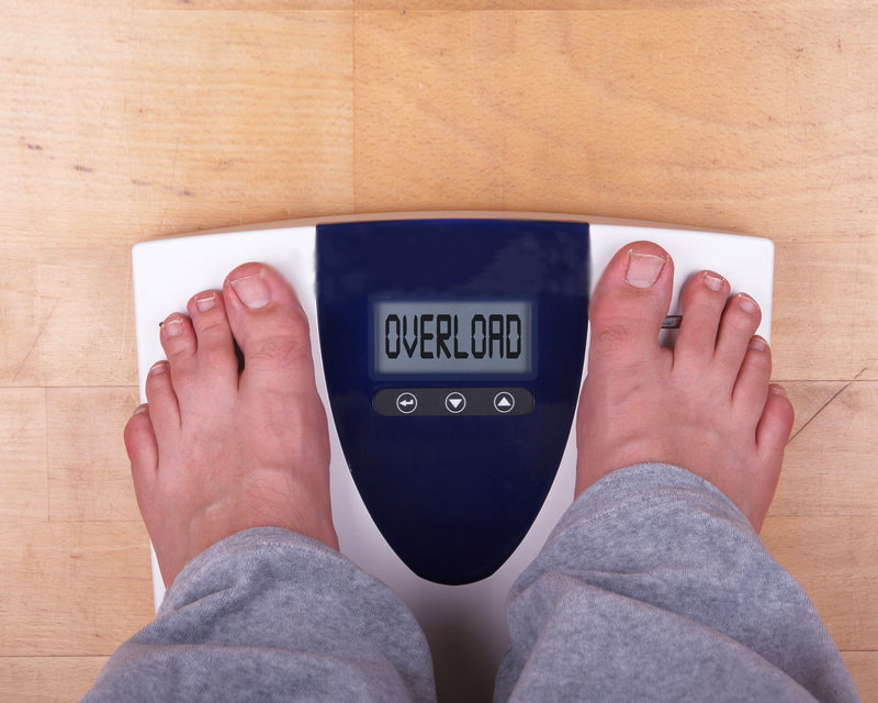 Cân đạt giới hạn sẽ hiển thị chữ Overload