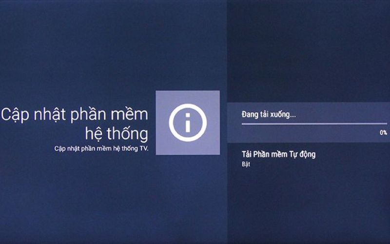 Cập nhật phần mềm để khắc phục tình trạng tivi Sony nháy đèn đỏ