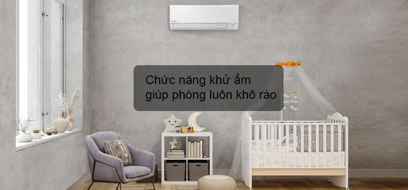 Chức năng khử ẩm giúp căn phòng khô ráo