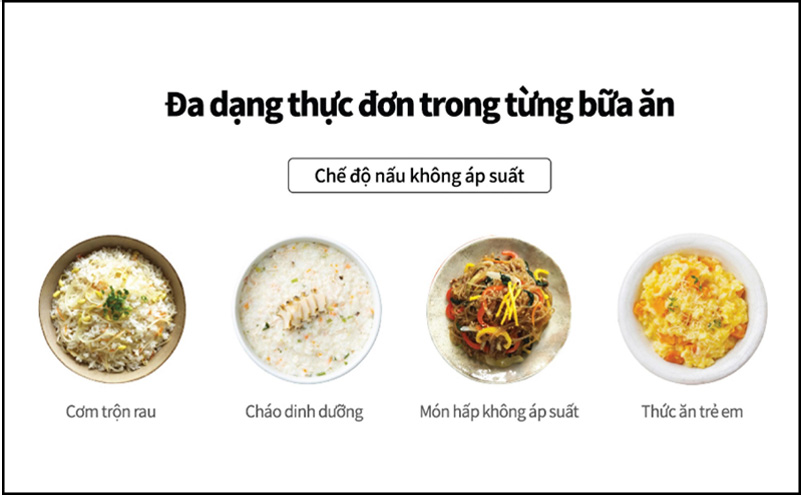 Chức năng nấu đa dạng