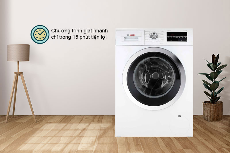 Chương trình giặt nhanh chỉ trong 15 phút vô cùng tiện lợi