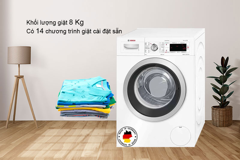 Có 14 chương trình giặt cài đặt sẵn