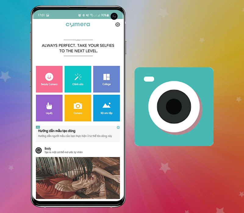 Công cụ chỉnh ảnh miễn phí - Cymera cho iPhone