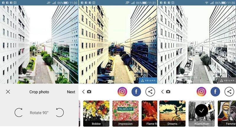 Công cụ chỉnh sửa ảnh online Prisma cho iOS