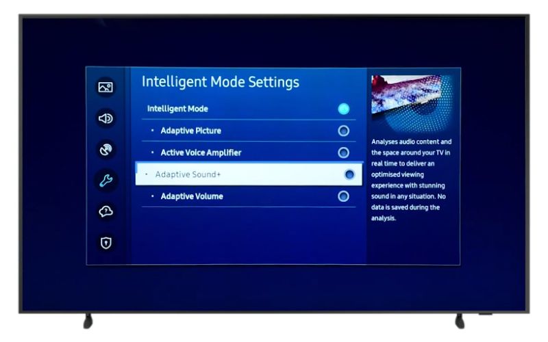 Cài đặt tính năng Adaptive Sound+ trên tivi Samsung QA55LS03