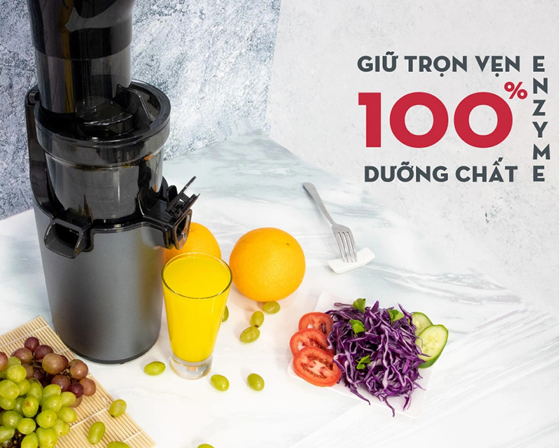 Công nghệ ép lạnh giữ lại 100% dưỡng chất