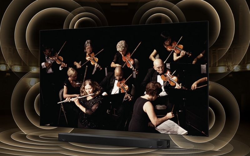 Q-Symphony liên kết thiết bị và Samsung Soundbar một cách hoàn hảo