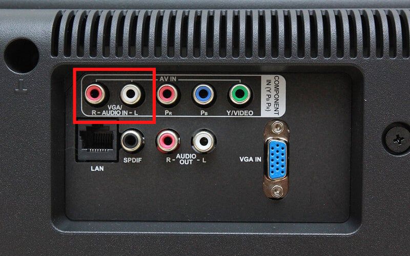 Khu vực Audio In trên một số dòng amply