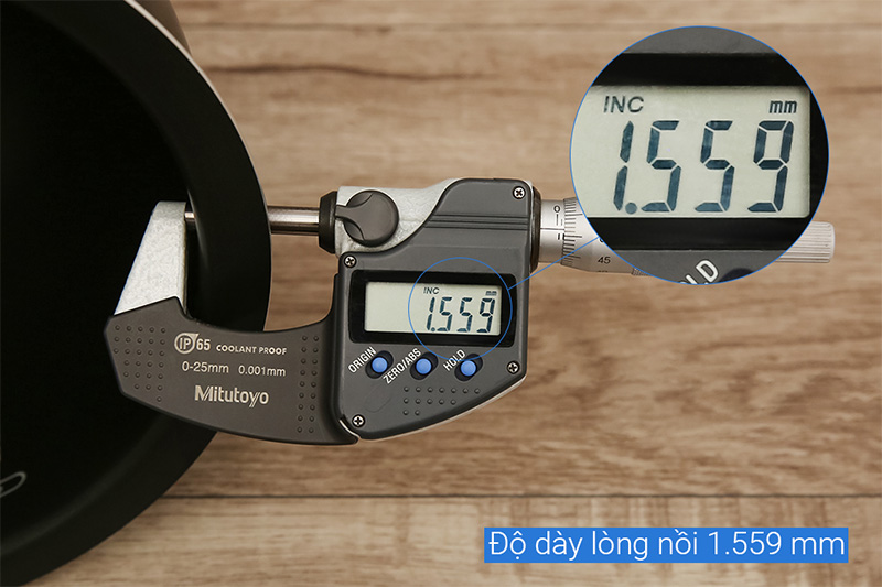 Lòng nồi dày 1.559mm có độ bền cao
