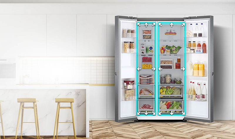 Tủ Lạnh LG GR-B257WB có thiết kế Side by Side với không gian rộng rãi
