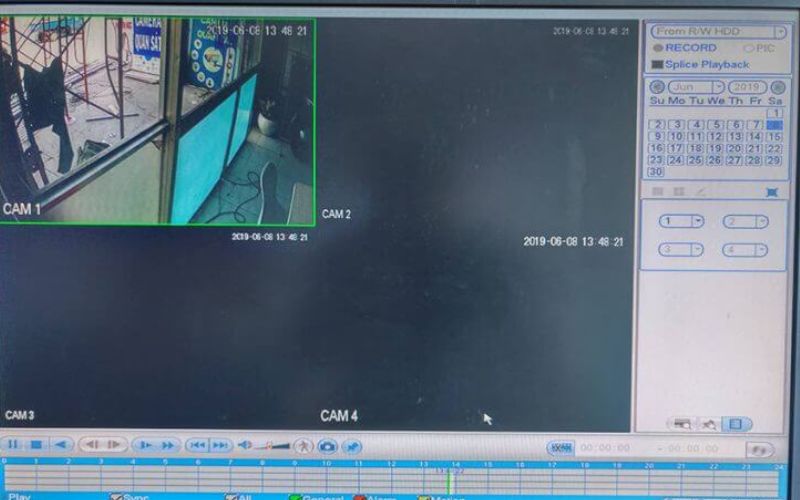 Giao diện hiển thị của camera Kbvision